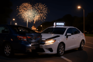 Rideshare Accident After a Theme Park Fireworks Night: Who Pays—Uber/Lyft, the Driver, or You?